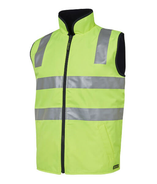 6D4RV JB’s Hi Vis Day Night Reversible Vest Lime Black