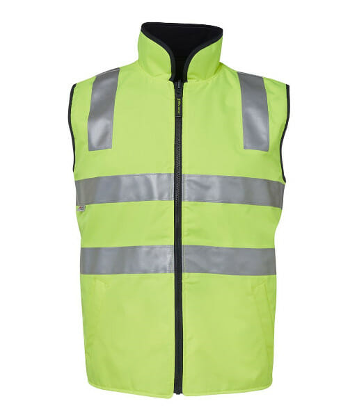 6D4RV JB’s Hi Vis Day Night Reversible Vest Lime Black